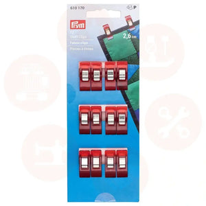 610170 Prym Fabric Clips 2 6Cm 12Pc Domestic Accessories