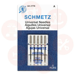 705B5Cx100 Schmetz Universal Size 100 Pack Of 5 Carded Domestic Parts