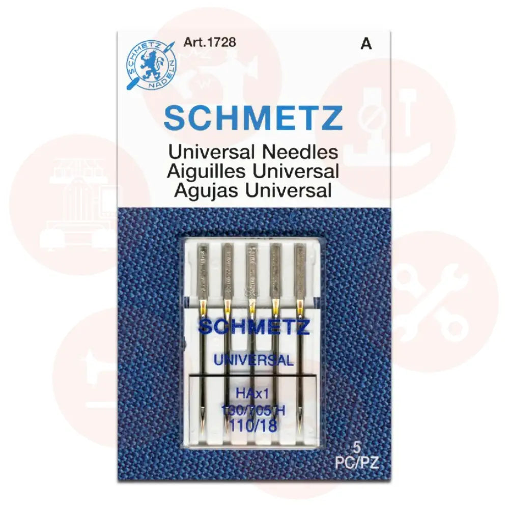 705B5Cx110 Schmetz Universal Size 110 Pack Of 5 Carded Domestic Parts