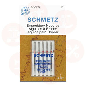 705Eb5Cx75 Schmetz Embroidery Size 75 Pack Of 5 Carded Domestic Parts