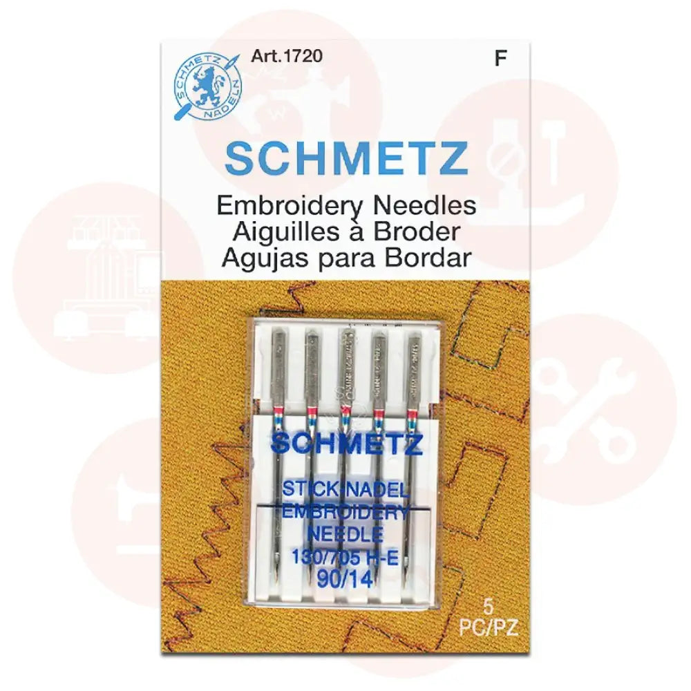 705Eb5Cx90 Schmetz Embroidery Size 90 Pack Of 5 Carded Domestic Parts