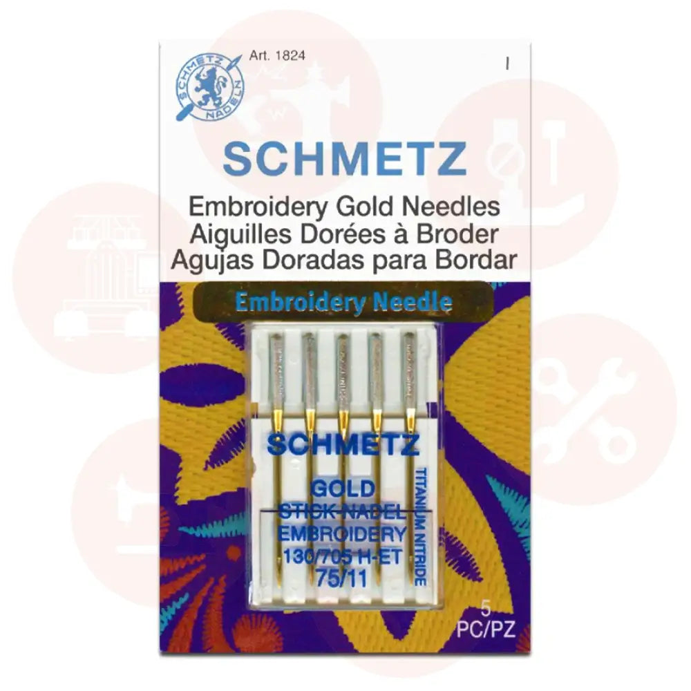 705Etb5Cx75 Schmetz Gold Embroidery Size 75 Pack Of 5 Carded Domestic Parts