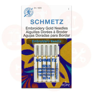 705Etb5Cx90 Schmetz Gold Embroidery Size 90 Pack Of 5 Carded Domestic Parts