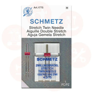 705Szwib1Cx4/75 Schmetz Stretch Twin 4Mm Size 75 Carded Domestic Parts