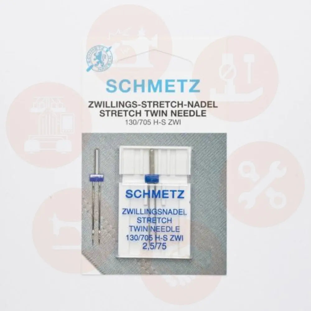 705Szwib1X2.5/75 Schmetz Stretch Twin 2.5Mm Size 75 Carded Domestic Parts