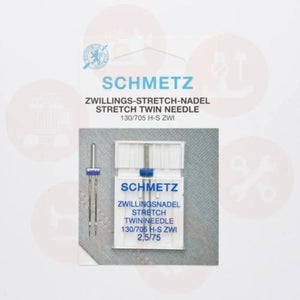 705Szwib1X2.5/75 Schmetz Stretch Twin 2.5Mm Size 75 Carded Domestic Parts