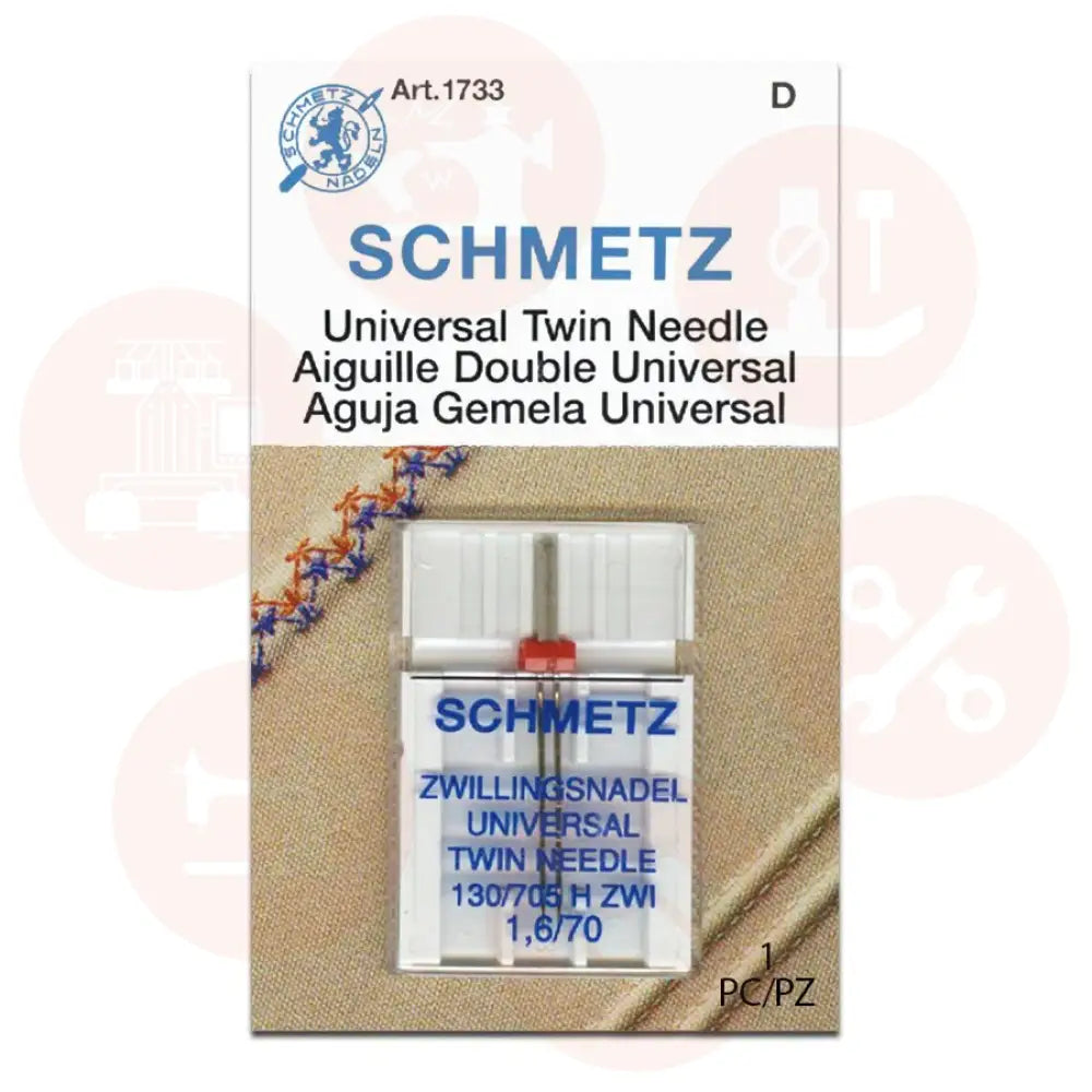 705Zwib1Cx1.6/70 Schmetz Twin 1.6Mm Size 70 Pack Of 1 Carded Domestic Parts