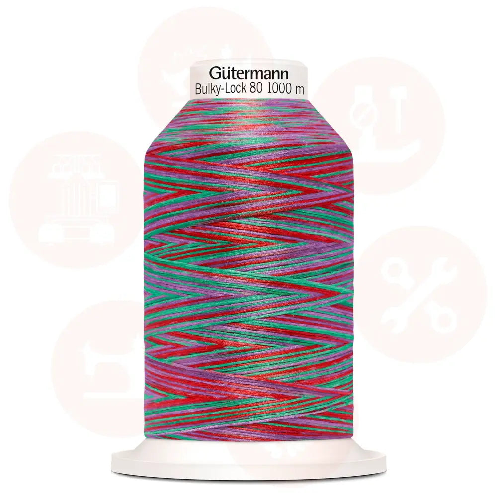 730809 9893 Bulky-Lock 80: 1,000m: Multi-colour Domestic