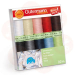 731154\1 Gutermann Thread Set: Top Stitch: 10 x 30m: Assorted DOMESTIC THREAD
