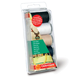 731307\1 GUTERMANN THREAD SET DENIM 100M X 5 REELS : ASSORTED