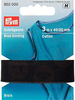 903000 Bias Binding Cotton 40/20Mm Black