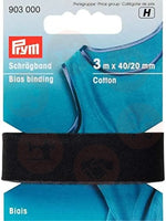 903000 Bias Binding Cotton 40/20Mm Black