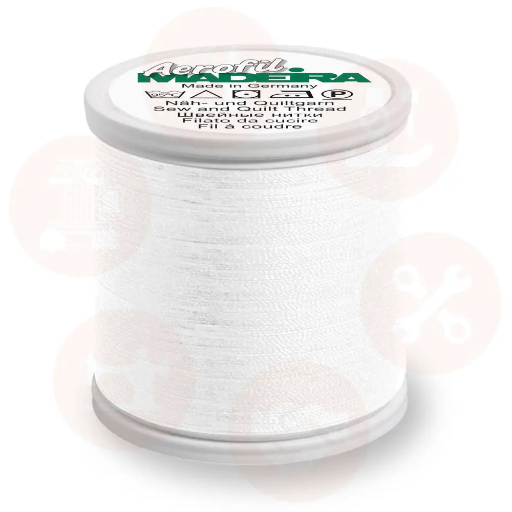 9124\8011 Madeira Aerofil No.120: 5 X 100M: Snow White Domestic Thread