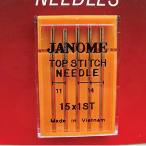 990500000 Janome Topstitching Needles Uk Size Assorted 11-14 Metric 75-90