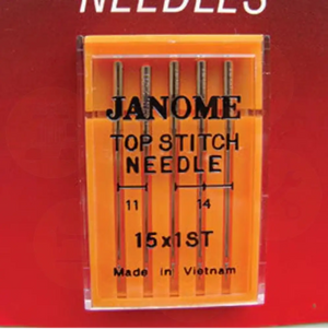 990500000 Janome Topstitching Needles Uk Size Assorted 11-14 Metric 75-90