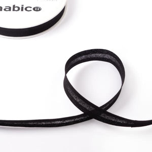 BIE091B21 BLACK 25MM COTTON BIAS SOLD BY THE METER