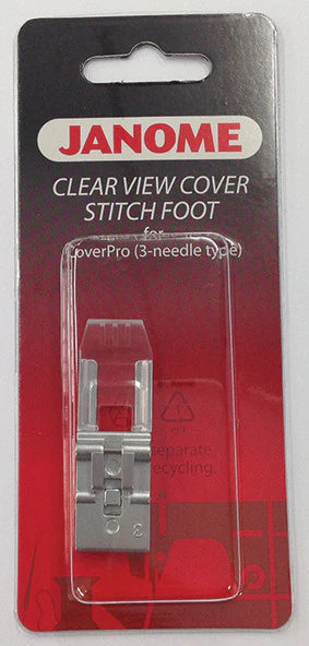 795818107 Janome Clear View Cover Stitch Foot for CoverPro (3-Needle type)
