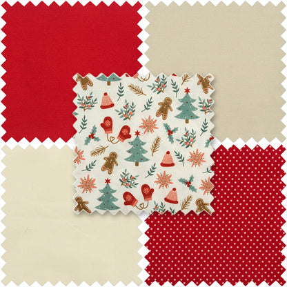 GTC174 TRIMITS FAT QUARTERS GINGERBREAD BUNDLE OF 5