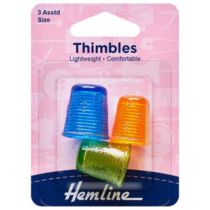 H226.A HEMLINE THIMBLE: LIGHTWEIGHT: 3 ASSORTED SIZES