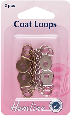 H789.A COAT LOOPS: BRONZE AND NICKLE: 2 PIECES