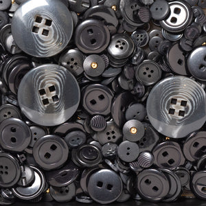 HB200001 HABICO 40G 01 BLACK ASSORTED BUTTONS