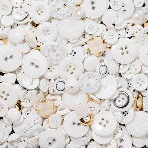 HB200002 HABICO 40G 01 WHITE ASSORTED BUTTONS