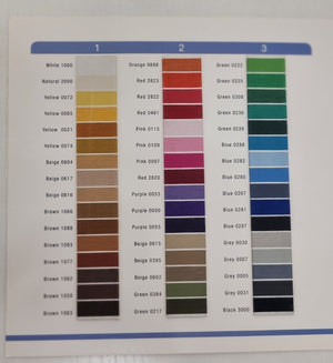 SMCXXXX Somac Glace Polyester Cotton Core Spun Thread Shade Card