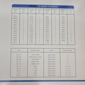 SMCXXXX Somac Glace Polyester Cotton Core Spun Thread Shade Card