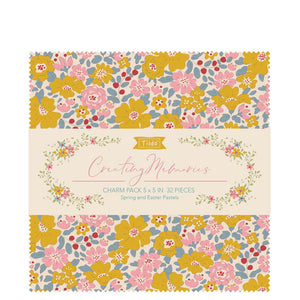 TD300210 TILDA CHARM PACK 12.5 x 12.5CM: SPRING 32 PIECES