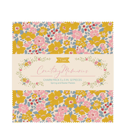 TD300210 TILDA CHARM PACK 12.5 x 12.5CM: SPRING 32 PIECES