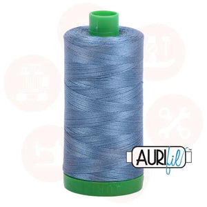 Aurifil 40Wt Cotton Mako Thread - Blue Grey Mk40Sp-1126 Domestic