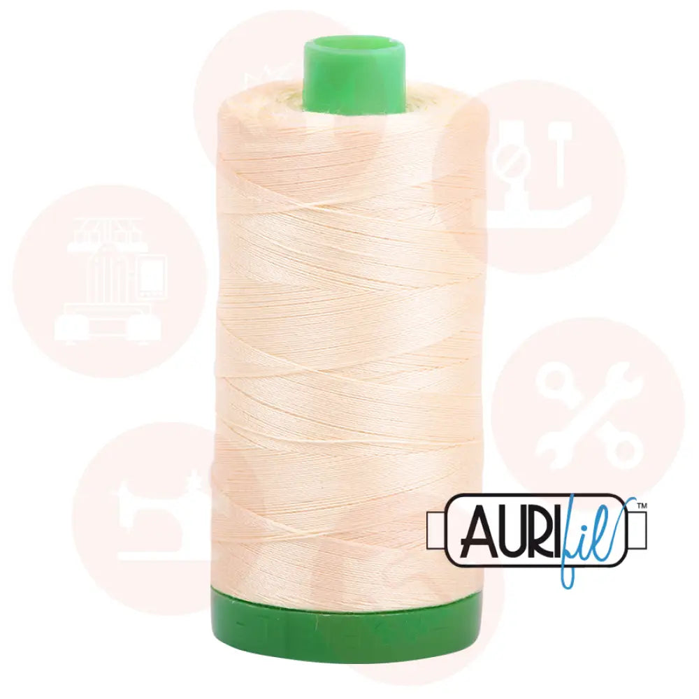 Aurifil 40Wt Cotton Mako Thread - Lemon Mk40Sc6-2123 Domestic