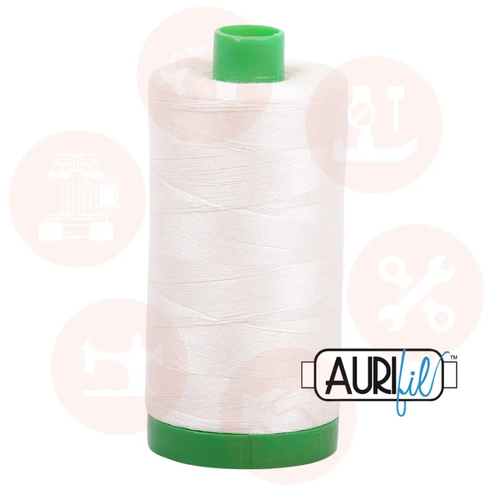 Aurifil 40Wt Cotton Mako Thread - Cream Mk40Sc6-2026 Domestic