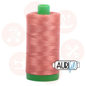 Aurifil 40Wt Cotton Mako Thread -Cinnabar Mk40Sp-6728 Domestic