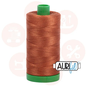 Aurifil 40Wt Cotton Mako Thread -Cinnamon Mk40Sp-2155 Domestic