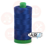 Aurifil 40Wt Cotton Mako Thread -Dark Delft Blue Mk40Sp-2780 Domestic