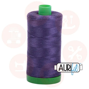 Aurifil 40Wt Cotton Mako Thread -Dark Dusty Grape Mk40Sp-2581 Domestic