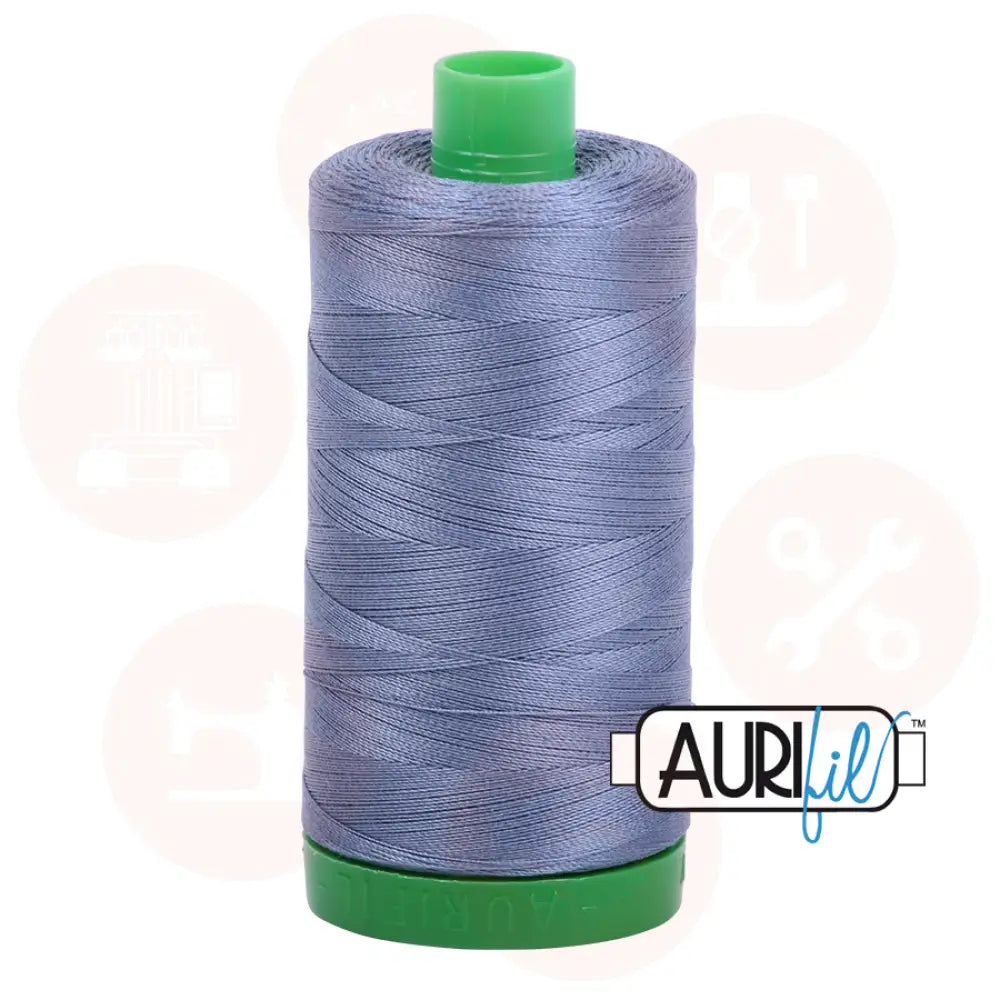 Aurifil 40Wt Cotton Mako Thread -Dark Grey Blue Mk40Sp-1248 Domestic