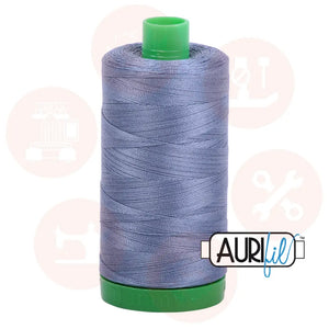 Aurifil 40Wt Cotton Mako Thread -Dark Grey Blue Mk40Sp-1248 Domestic