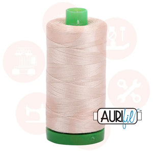 Aurifil 40Wt Cotton Mako Thread -Ermine Mk40Sp-23112 Domestic