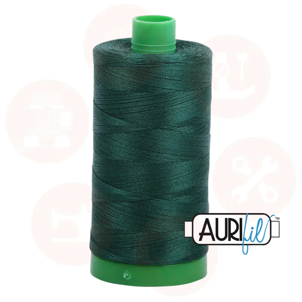 Aurifil 40Wt Cotton Mako Thread - Forest Green Mk40Sp-4026 Domestic