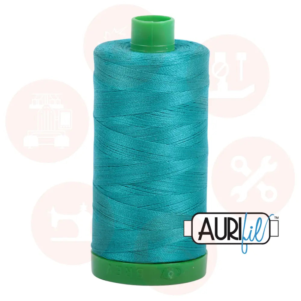 Aurifil 40Wt Cotton Mako Thread -Jade Mk40Sp-4093 Domestic