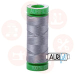 Aurifil 40WT Cotton Mako Thread -LIGHT BLUE GREY MK40SP-2605 Domestic