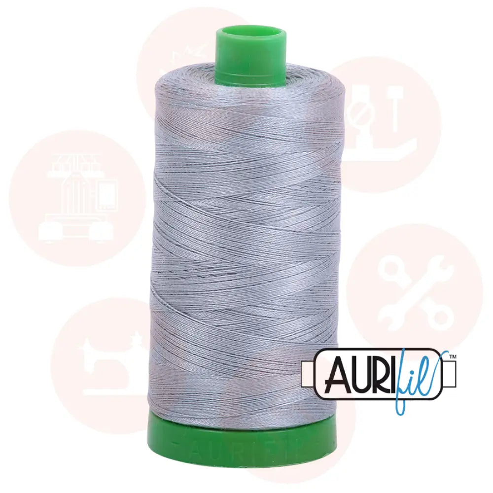 Aurifil 40Wt Cotton Mako Thread -Light Blue Grey Mk40Sp-2610 Domestic