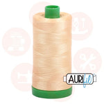 Aurifil 40Wt Cotton Mako Thread - Cream Mk40Sc6-6001 Domestic