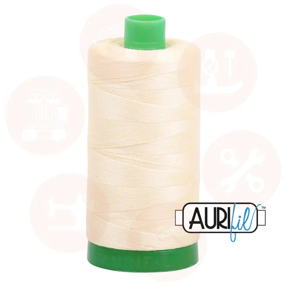 Aurifil 40Wt Cotton Mako Thread - Lemon Mk40Sc6-2110 Domestic