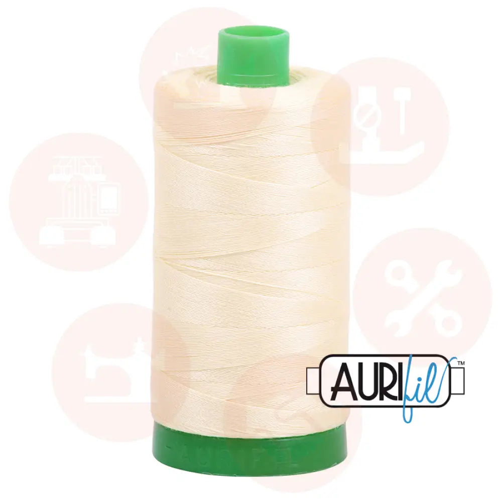 Aurifil 40Wt Cotton Mako Thread - Lemon Mk40Sc6-2110 Domestic