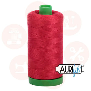 Aurifil 40Wt Cotton Mako Thread - Red Mk40Sp-2250 Domestic