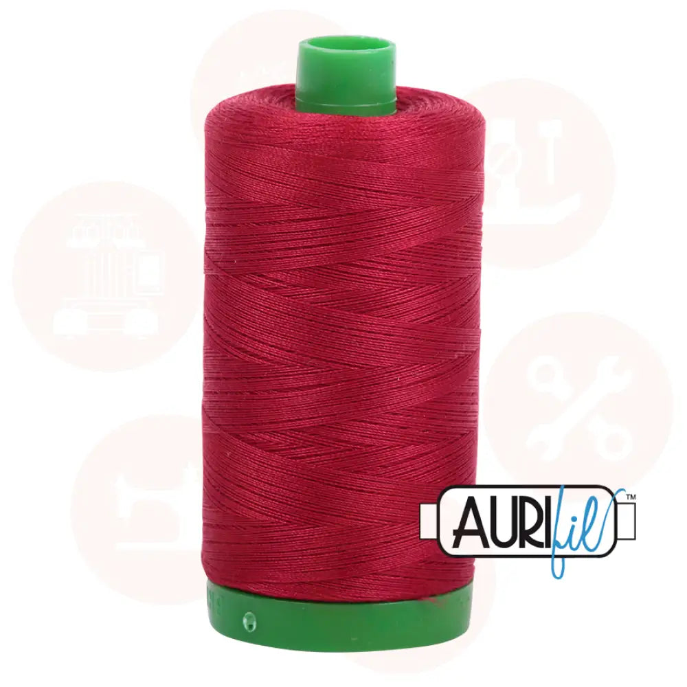 Aurifil 40Wt Cotton Mako Thread - Red Wine Mk40Sp-2260 Domestic