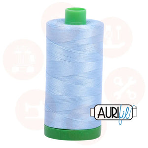 Aurifil 40Wt Cotton Mako Thread - Robins Egg Mk40Sp-2715 Domestic